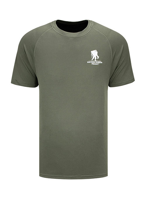 WWP Logo Performance Tee - Military Green - Front View