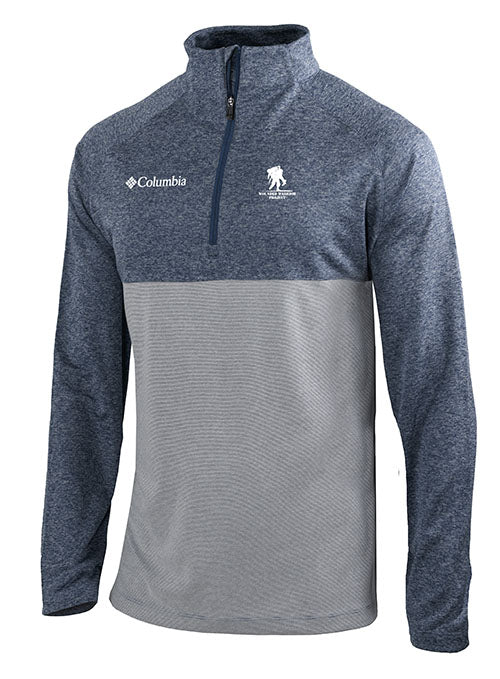 WWP Columbia Omni-Wick 1/4 Zip - Collegiate Navy - Front View