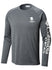 WWP Columbia Tackle Long Sleeve - Charcoal Heather - Front View