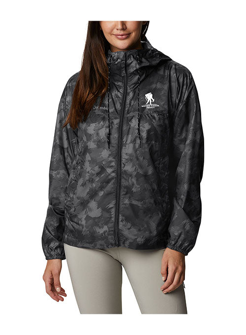 WWP Ladies Columbia Windbreaker - Black - Front View