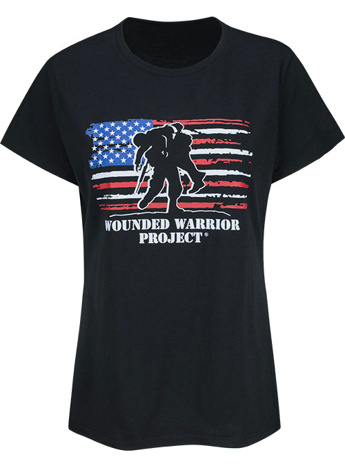 WWP Ladies Full Color Flag T-Shirt - Front View