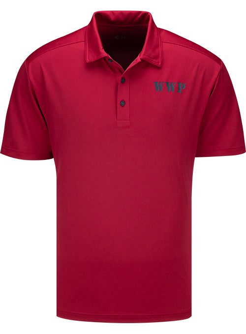 WWP Wordmark Polo - Rich Red - Front View