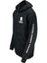 WWP Logo Full Zip - Black - Angled Left Side View