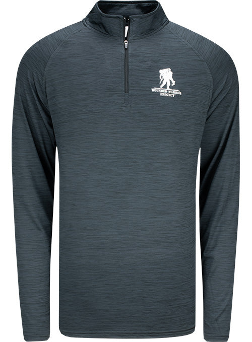 WWP Logo 1/4 Zip - Carbon - Front View