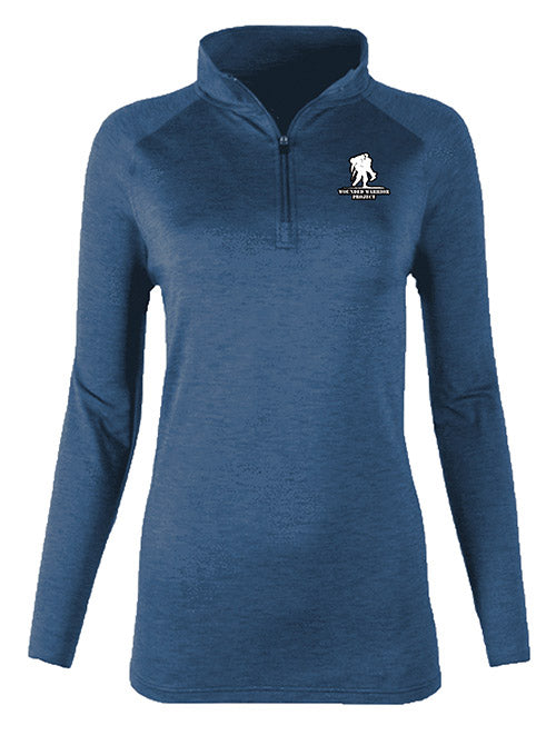 WWP Ladies Logo 1/4 Zip in Navy - Front View